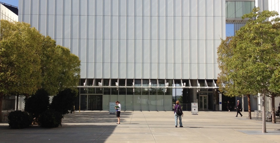 The High Museum's main entry plaza, known as The Piazza, before the installation.