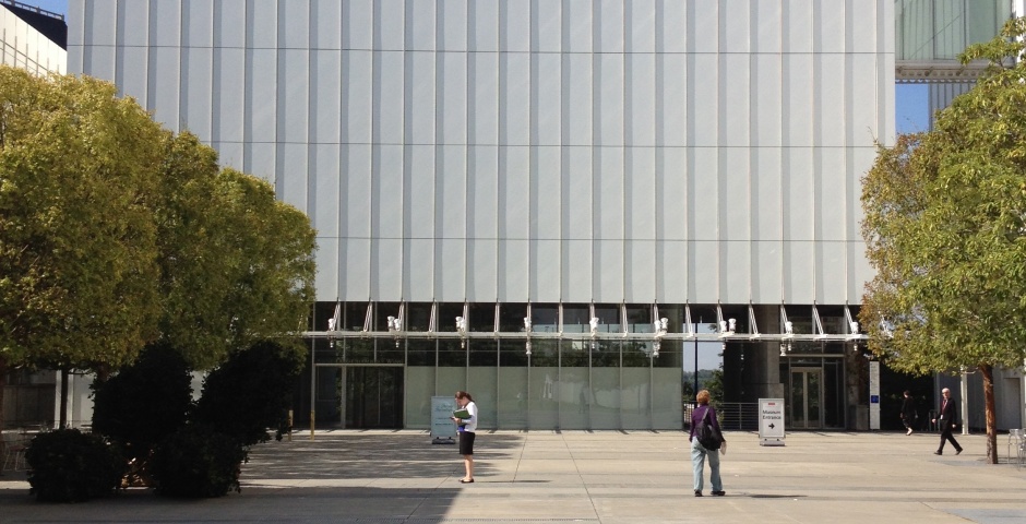 The High Museum's main entry plaza, known as The Piazza, before the installation.